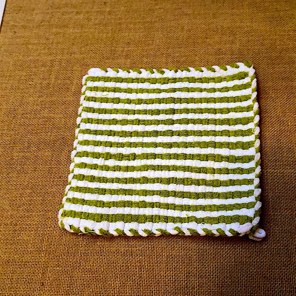 green potholder handmade